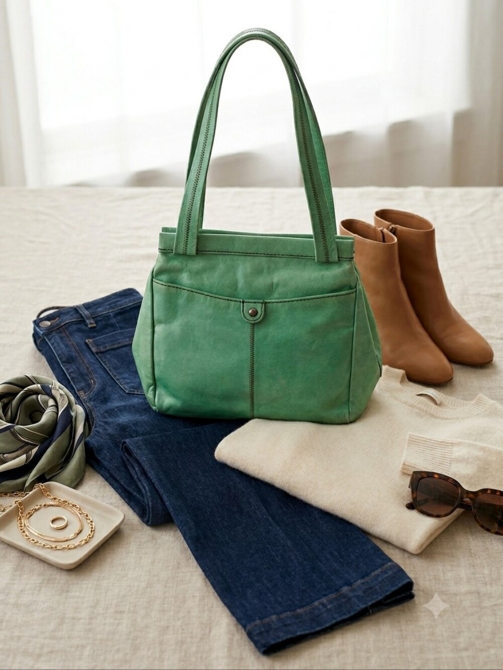 HOBO Seafoam Green Shoulder Bag Purse